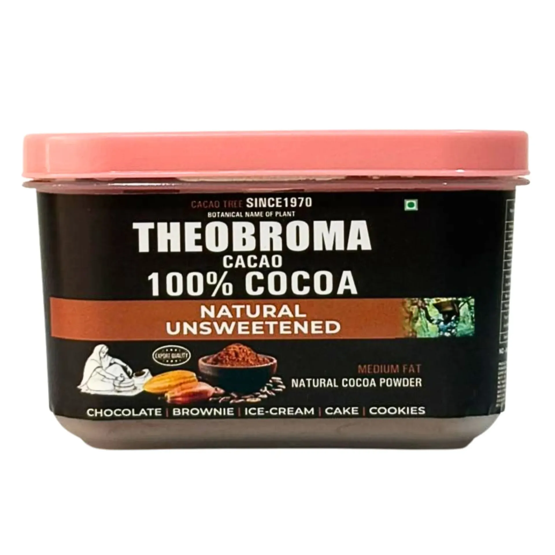 Unsweetened Cocoa Powder for Baking 70g – For Brownies & Cakes | Theoherbal
