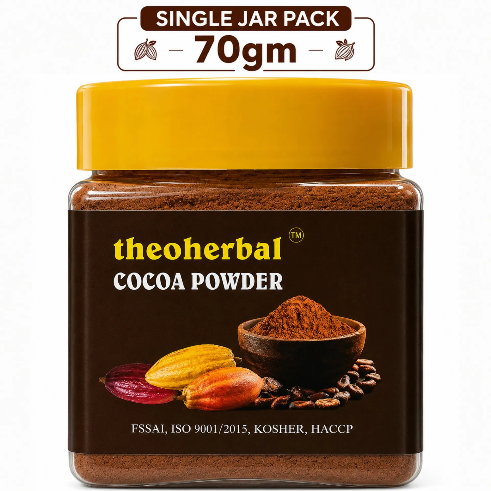 [TH-SQ-70] Unsweetened Cocoa Powder 70g | Rich Cocoa For Baking | Theoherbal