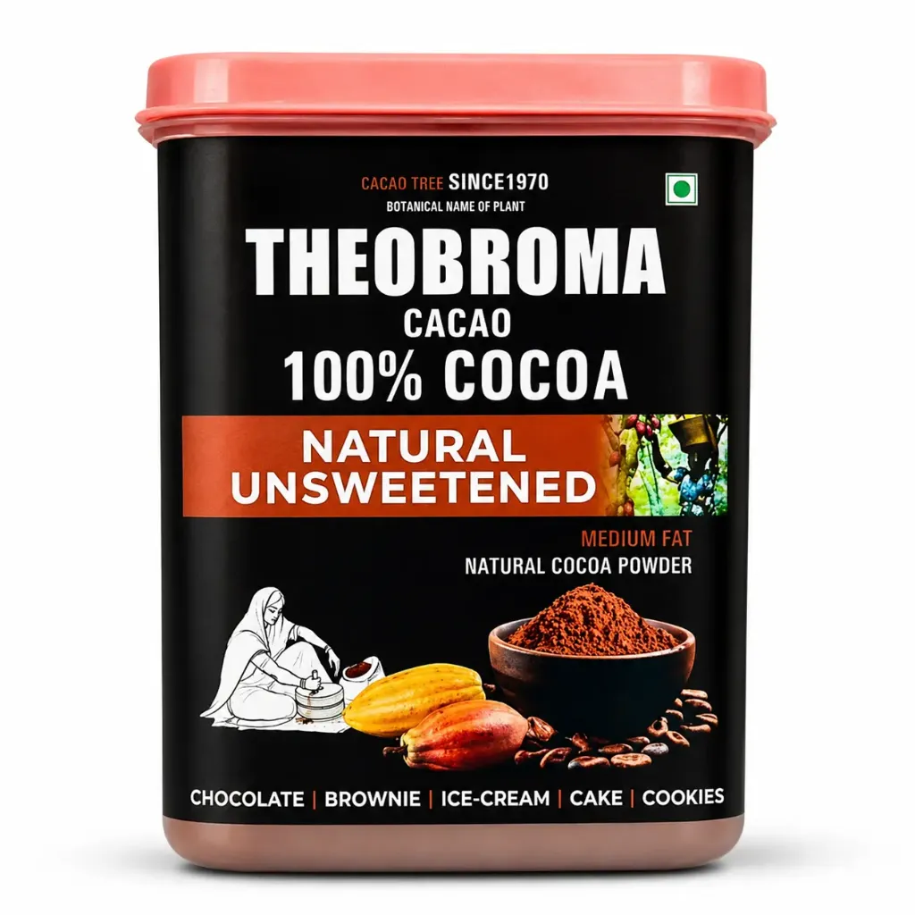 Unsweetened Cocoa Powder 150g | Rich Cocoa for Baking | Theoherbal