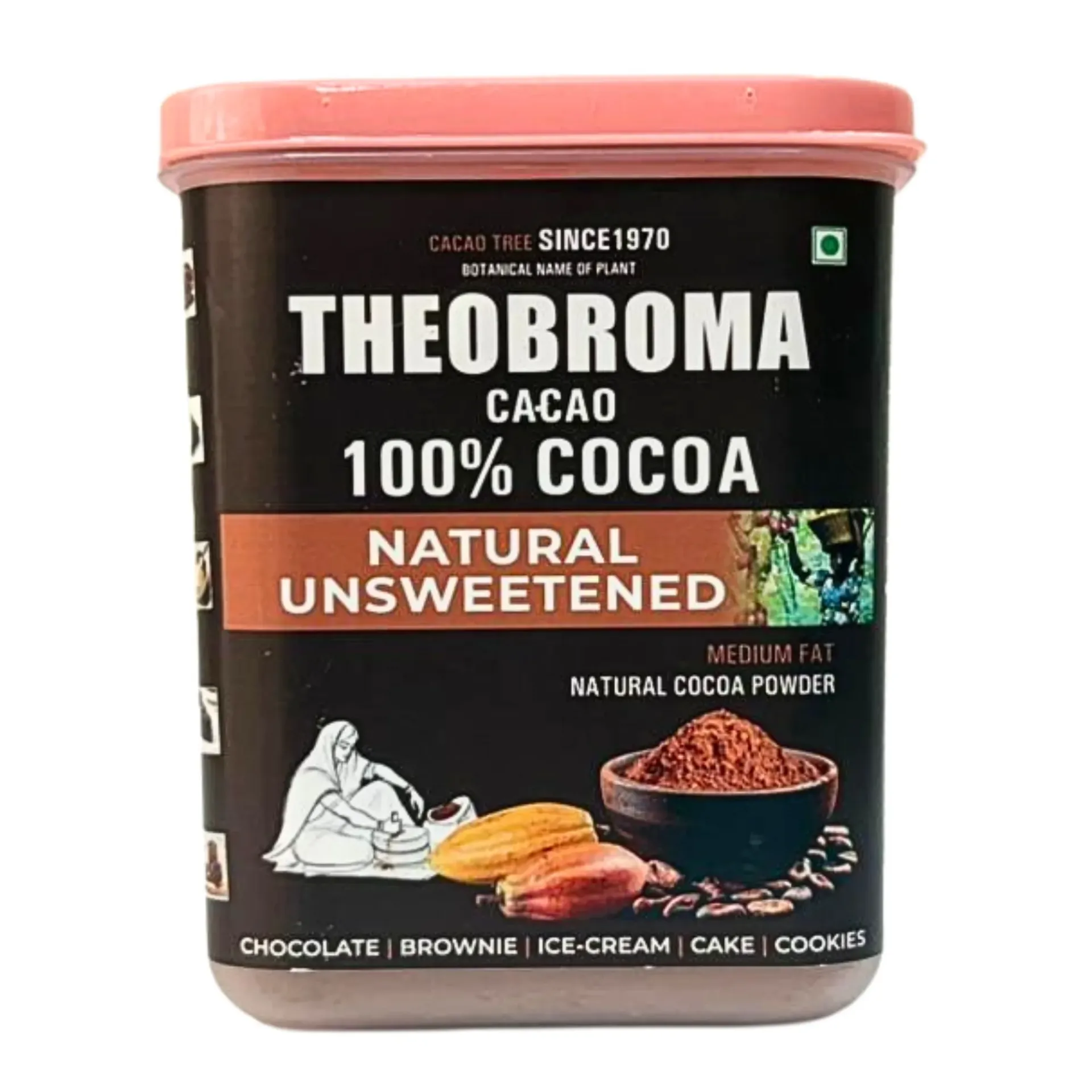 Unsweetened Cocoa Powder for Baking 150g – Rich Cocoa for Brownies & Cake | Theoherbal